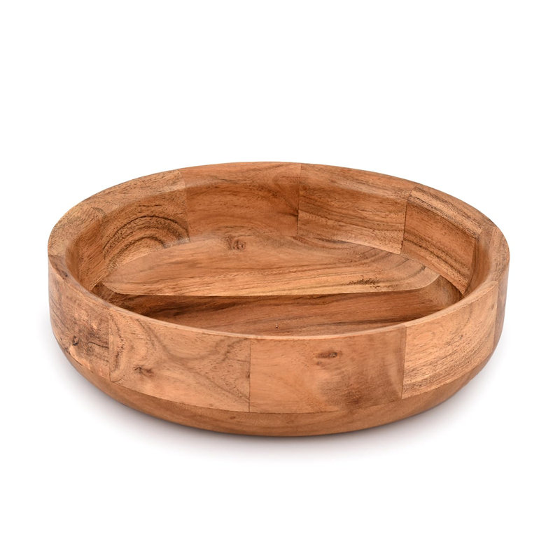 Bol de service rond en bois