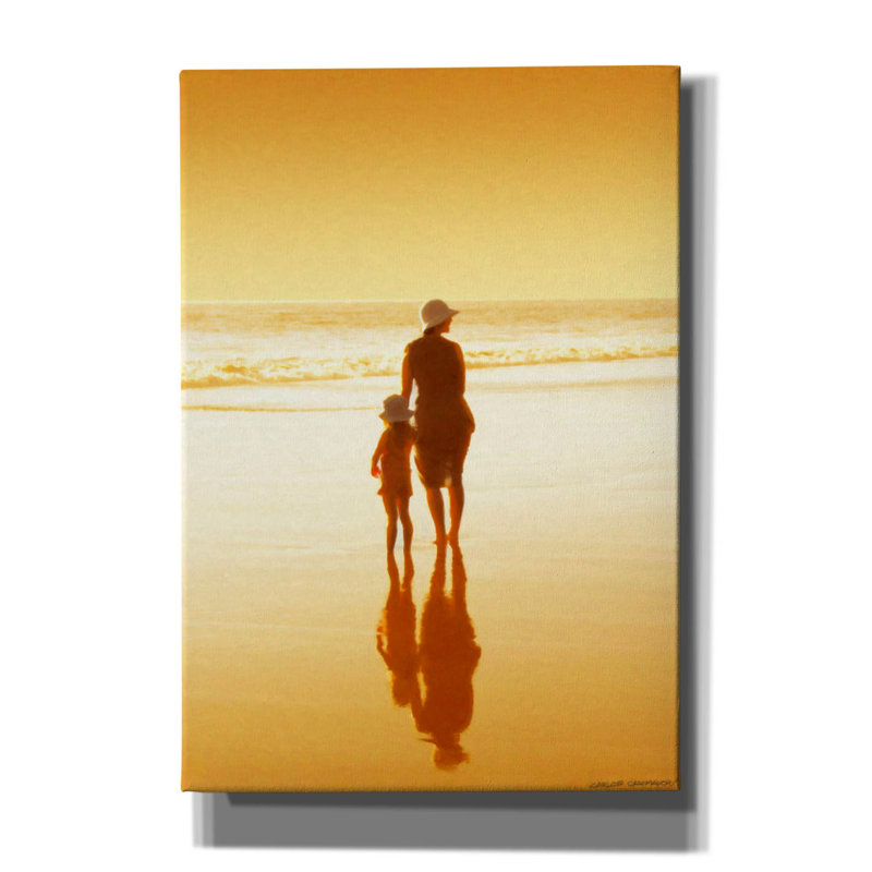 «Mother & Daughter 2» par Carlos Casamayor, art mural sur toile, H 26 po x l 18 po x P 0,75 po