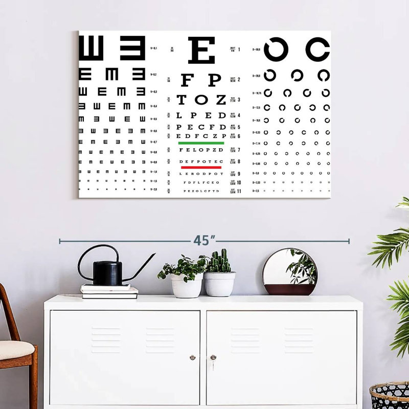 Alcaraz Vision Test Charts, 32" H x 48" W