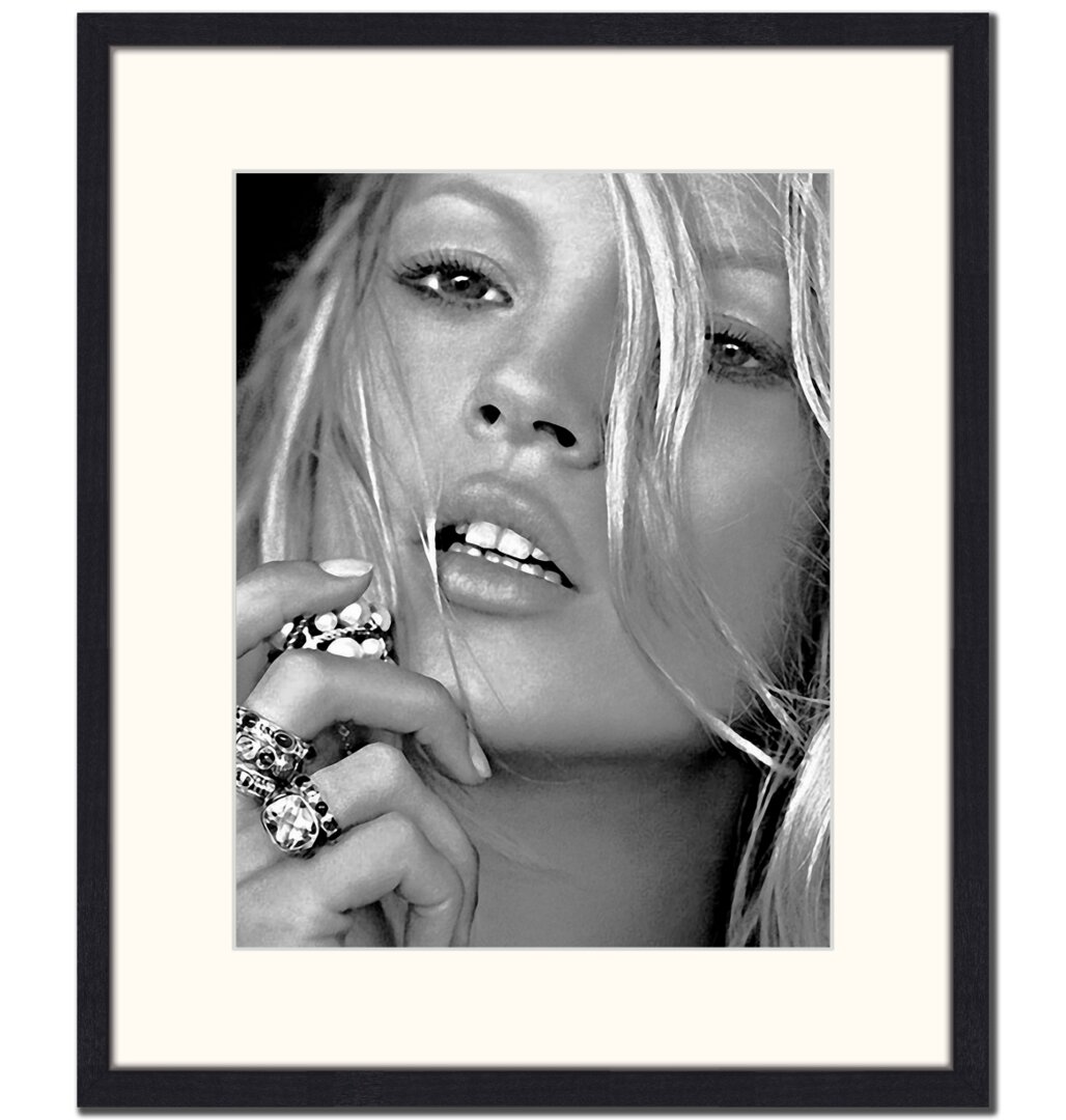 Gerahmtes Poster Kate Moss