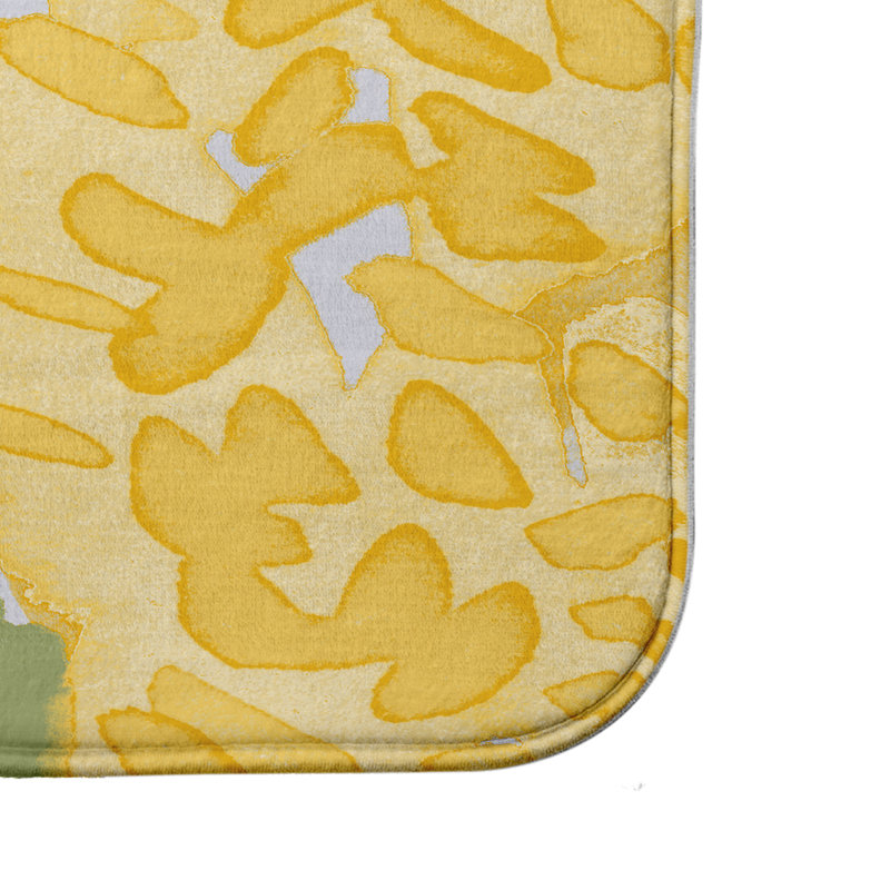 Lubbers Non-Slip Bath Mat, 17" W x 24" L, Yellow