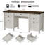 Bureau de direction 61,8 po Modern Farmhouse-143415283