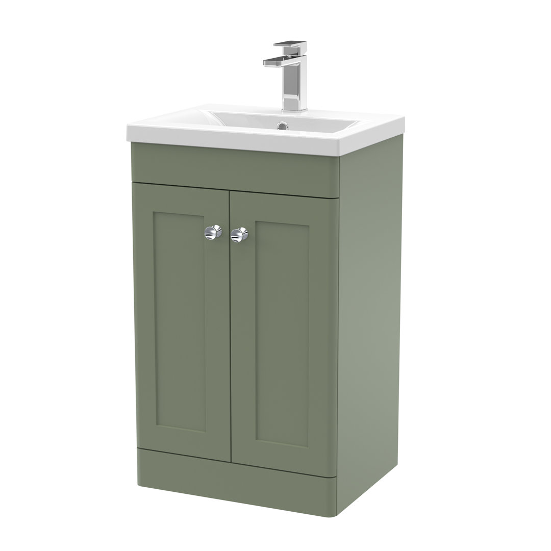 Classique 500mm Free-standing Single Bathroom Vanity with Vitreous China Vanity Top
