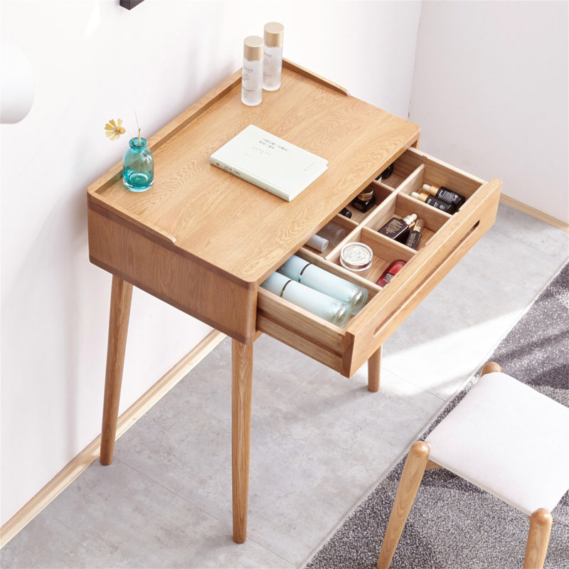 Commode bistro Commode de table 100% solide Table de bureau de bureau Commode de table compacte Accessoires de commode Largeur de rangement 60 cm Tiroir de rangement en bois naturel