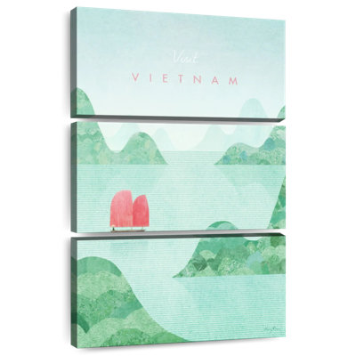 Affiche de voyage rétro du Vietnam