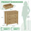 Commode 5 tiroirs pour table de chevet, commode en bois, table de bout cannelée, rangement pour le salon, le couloir et le vestibule-1230044443