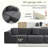 Boneless 114.17'' Wide Modern Knit Fabric Modular Sectional Sofa With All-foam Construction & Free Combination-1836198653