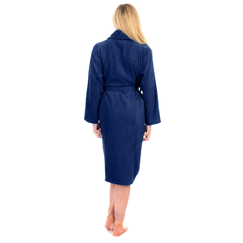 Peignoir en coton éponge Besmira, L, Bleu