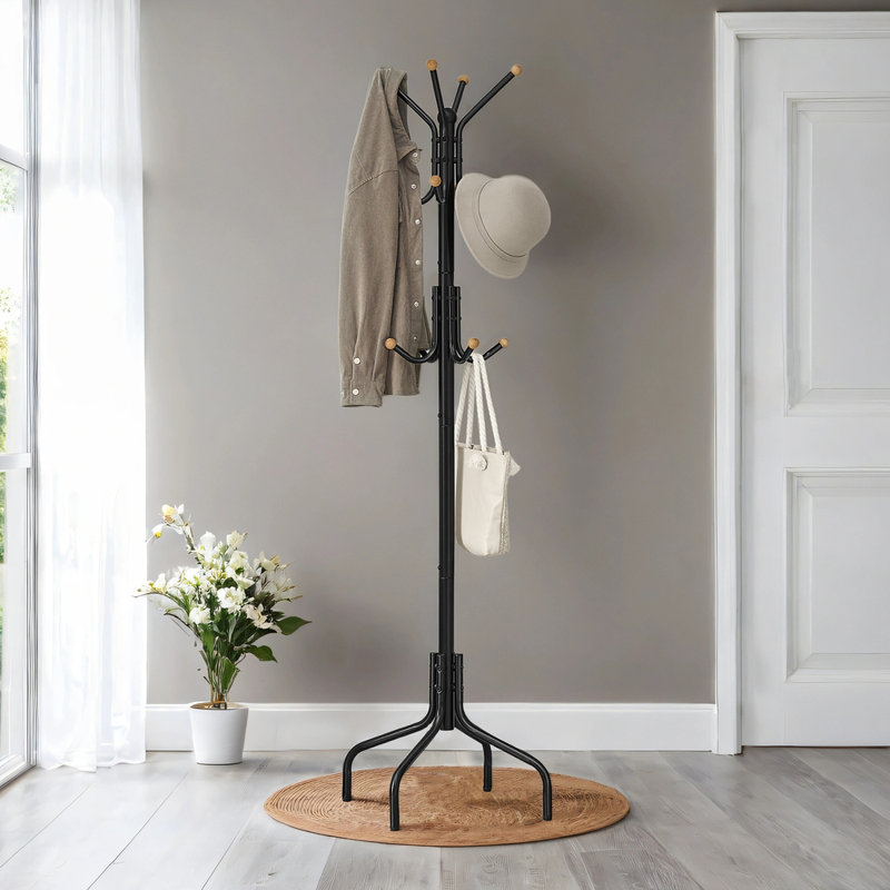 Steel Freestanding 12 - Hook Coat Rack