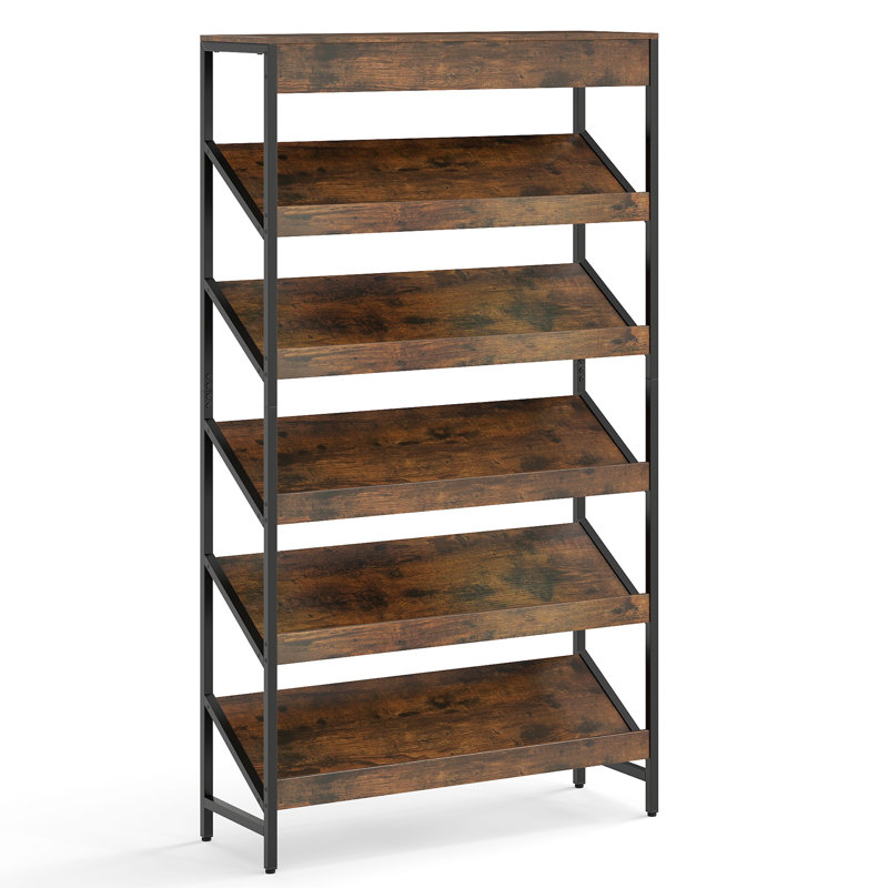 161.00108cm H x 90cm W Metal Etagere Bookcase