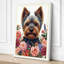 Terrier in Bloom Botanical - Wrapped Canvas-88267469-88268086