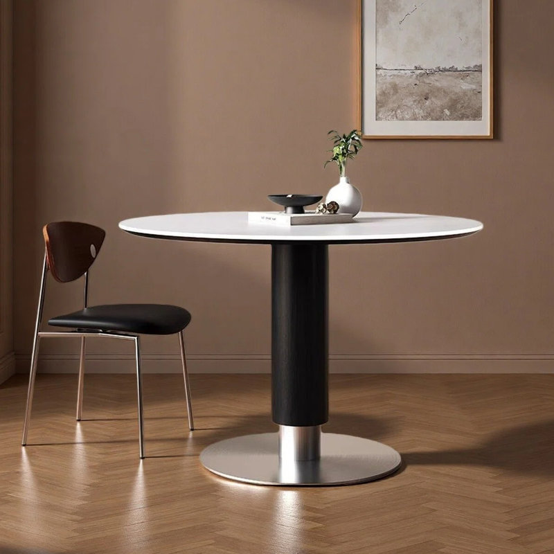 Table de salle à manger ronde de petite taille, Noir