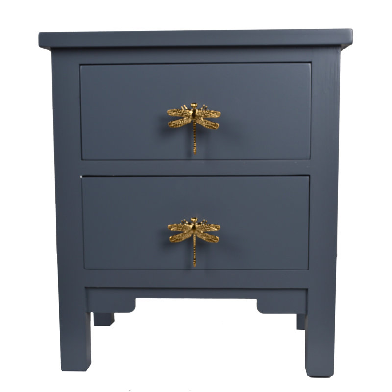 Drews 48cm W Bedside Table, Grey