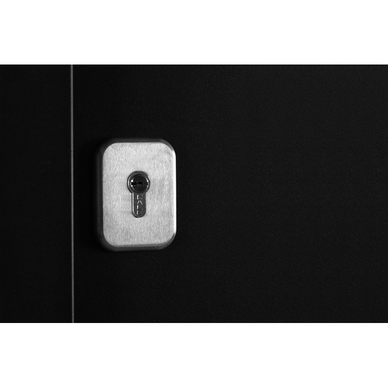 Porte d'entrée moderne en acier 36 po x 80 po Inox, Noir, S'ouvre à gauche vers l'intérieur