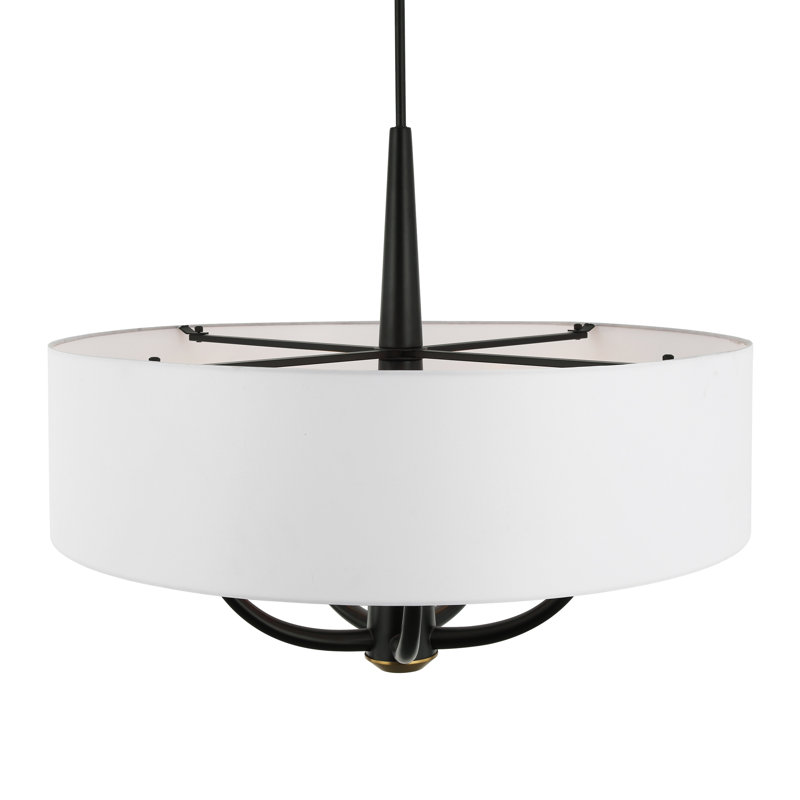 Luminaire suspendu patchwork 5 lumières - noir / laiton satiné