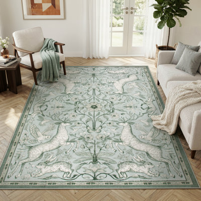 Tapis lavable pour animaux avec envers antidérapant pour salon, chambre à coucher et chambre d'enfant Goldene