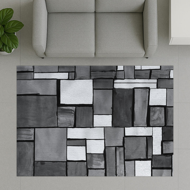 Geometric Area Rug, Rectangle 140 x 200 cm