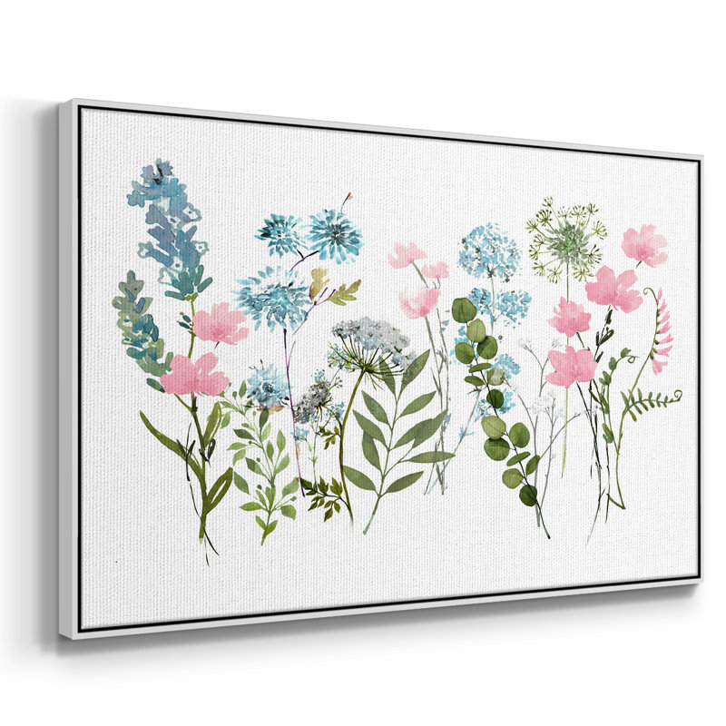 " Spring Meadow ", 27" H x 41" W x 2" D, White Floater Framed Canvas