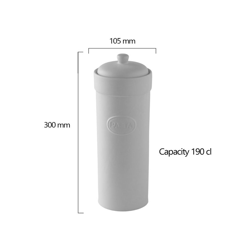 Pasta Jar, White