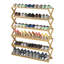 Range-chaussures pliable, range-chaussures compact sans installation, unité de rangement intérieure multifonctionnelle, couleur naturelle 6 niveaux 80