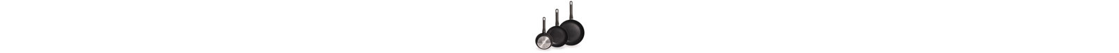 Leo 3Pc NS Fry Pan Set, Dark Grey (8", 10" & 11")