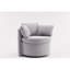 Chaise pivotante en tissu avec rangement et coussin de dossier confortable, gris à 360 ° en mousse pratique