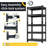 28'' W 5-Tiers Steel Height -Adjustable Shelving Unit