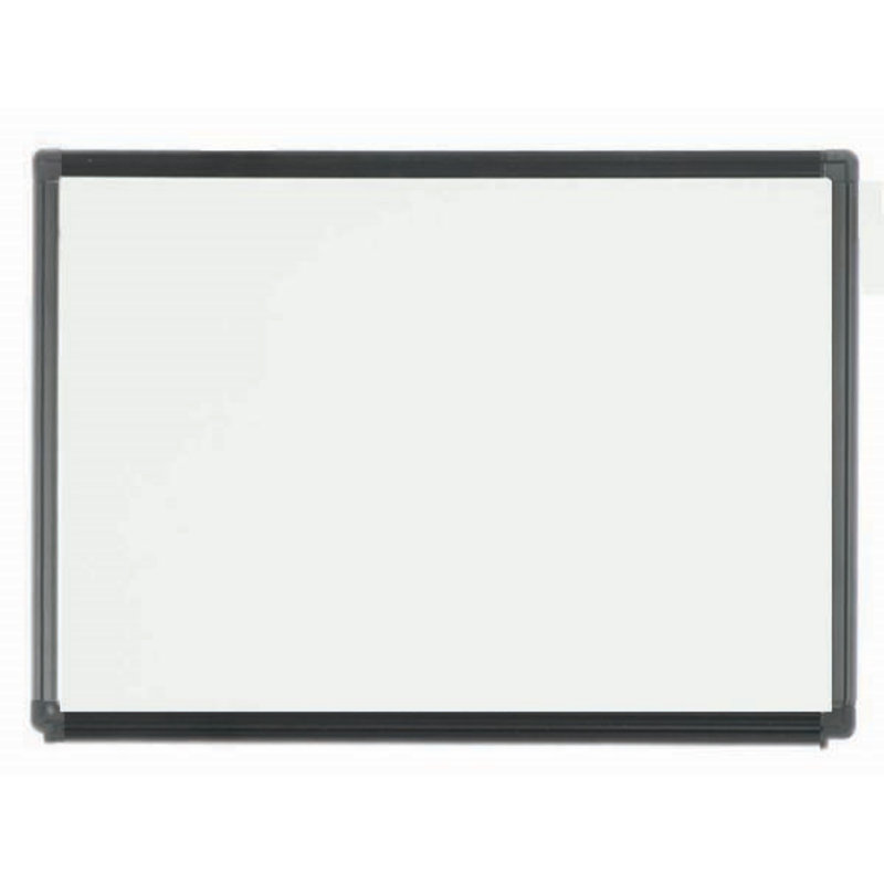 Tableau blanc mural, Blanc très luisant, Aluminium thermolaqué noir, H 1 pi 6 po x l 2 pi