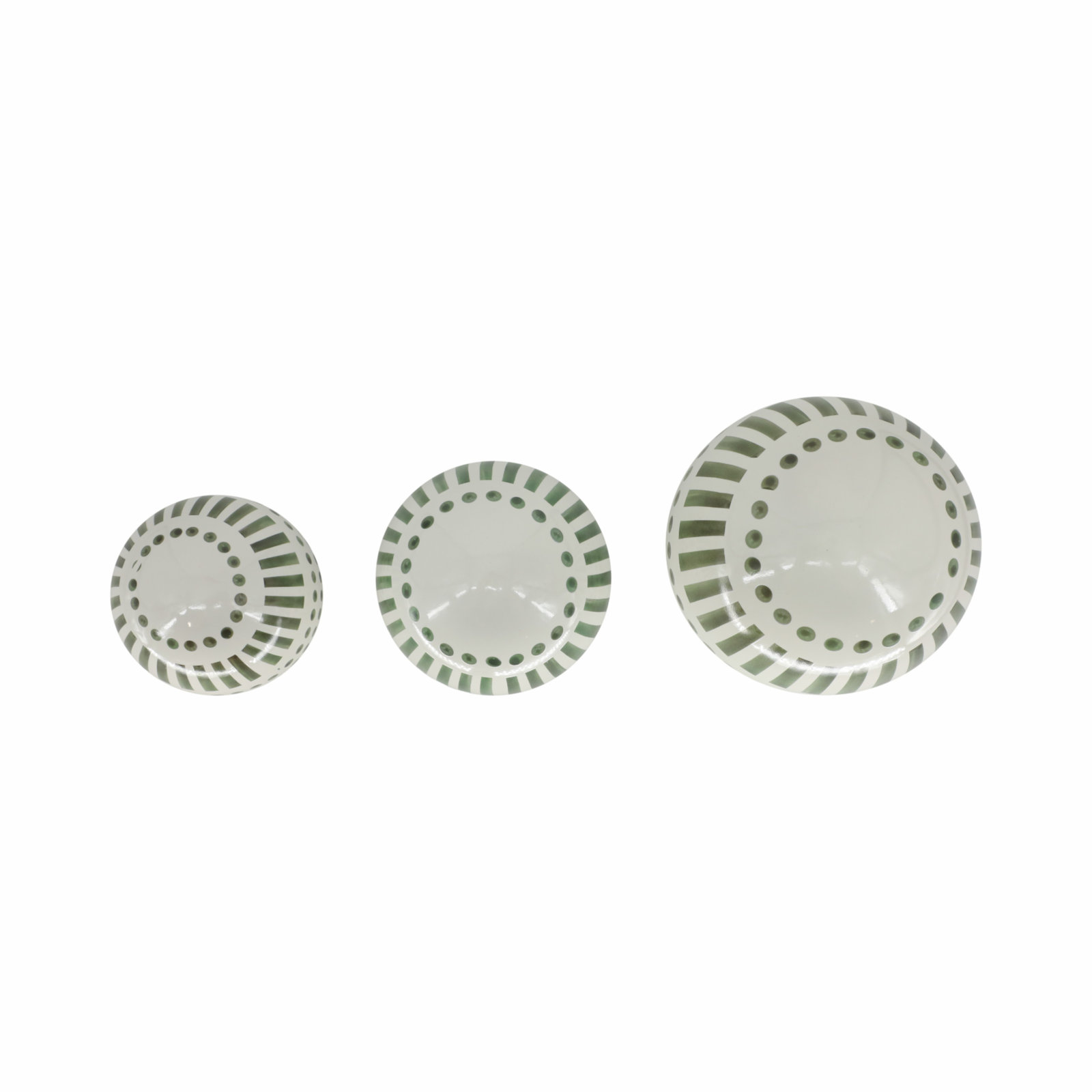 Glade 3-Piece Ceramic Sculpture, Green