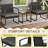 Anniah 2 - Person Patio Dining Set Square Table with Cushions Included-632137789