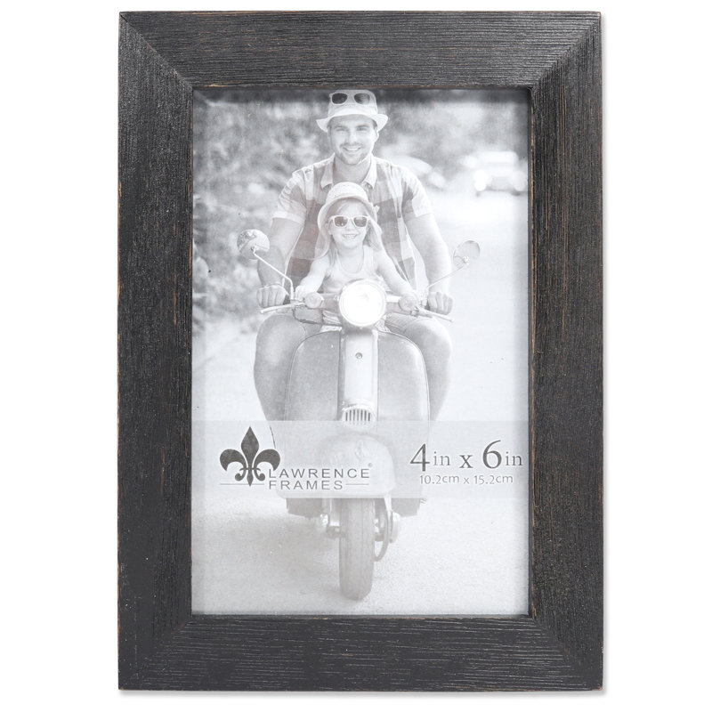 Montevallo Wood Matte Picture Frame, Weathered Black, 4" x 6"