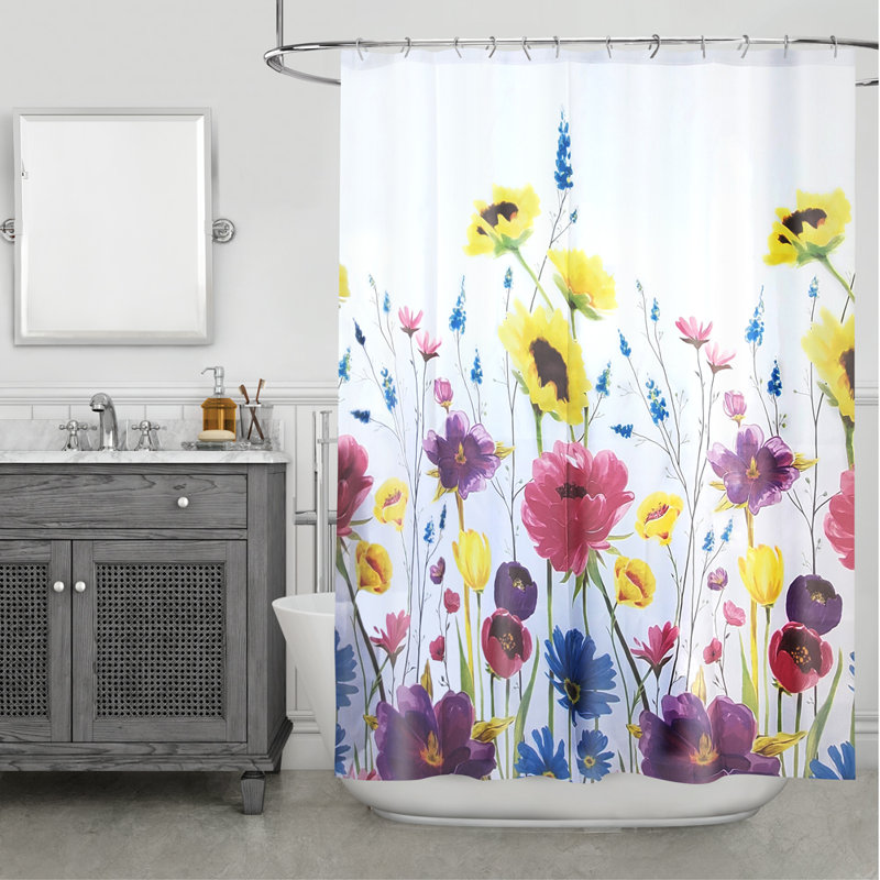 Rideau de douche simple en tissu Kalson