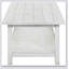 Table basse en bois blanc patiné avec tablette spacieuse Castleton