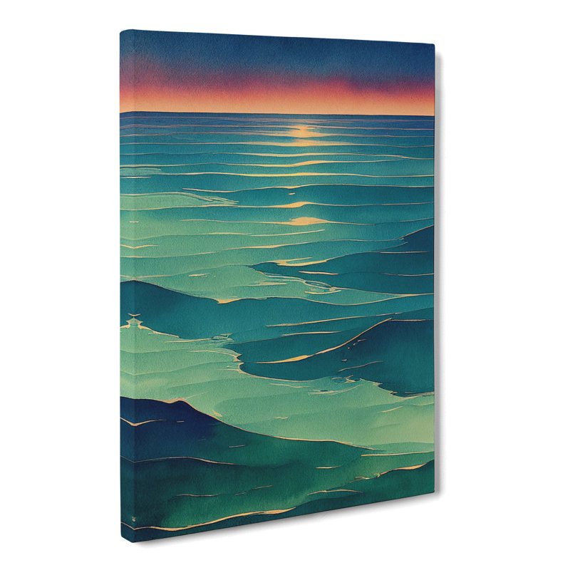 Watercolour Ocean Vol.5 - Wrapped Canvas, 50cm H x 35cm W x 3cm D