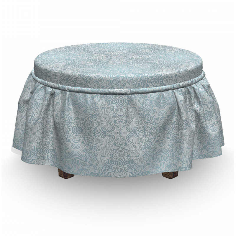 Housse pour repose-pieds à coussins carrés, Motif 2