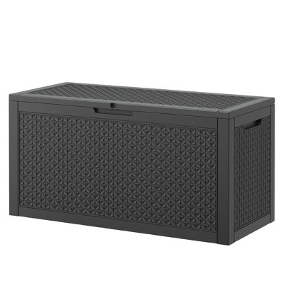 100 Gallon UV-Resistant Waterproof Deck Box for Indoor and Outdoor Use