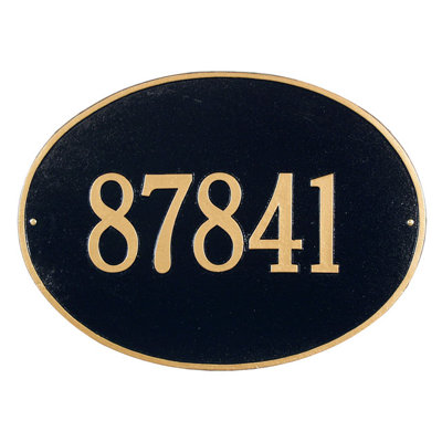 Hawthorne 1-Line Wall Address Plaque