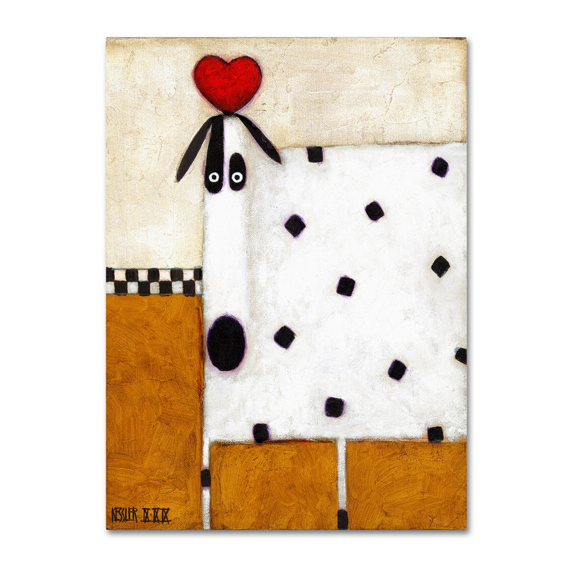 'Love Dog' Print on Wrapped Canvas, 24" H x 18" W