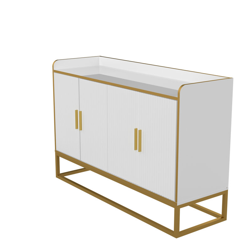 Lyah 47'' Wide Storage Cabinet, White