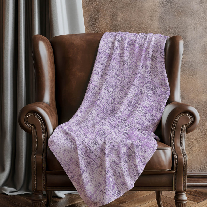 Jeté à panneau Addison Sherpa ASB611, Lilas
