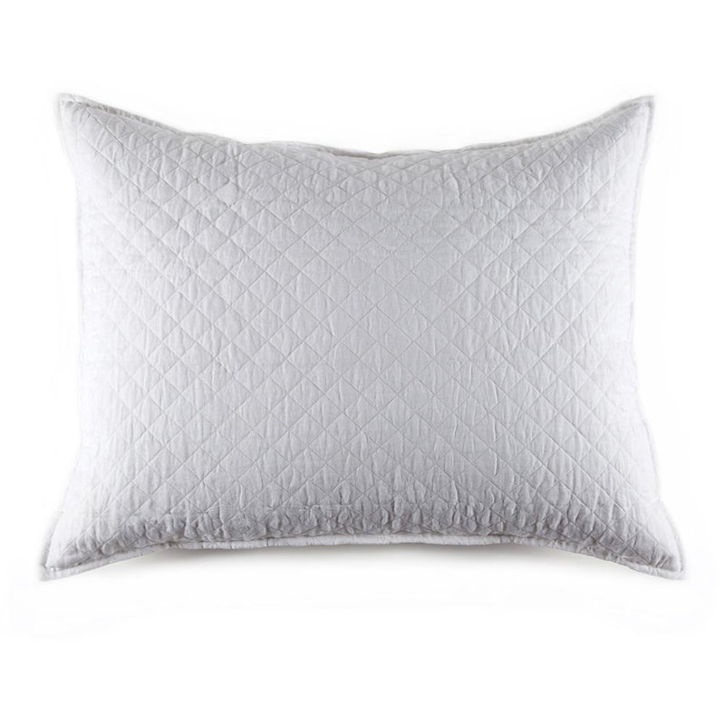 Hampton Buttons Sham, White, King