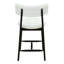 Tabourets de bar noirs et beiges de style Mid-Century moderne sur 2, rembourrés de mousse haute densité, bouclés, structure en bois d'hévéa massif, pour salle à manger confortable, rembourrés, rembourrés, avec pieds, îlot de cuisine