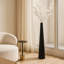 Vase de sol décoratif en métal pour espace ouvert - Vase de table moderne avec finition texturée pour le salon ou les coins - noir-1526808422-1543045058