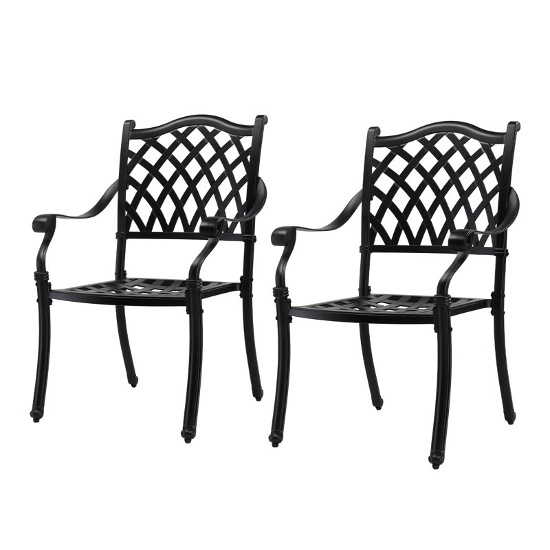 Ensemble de chaises d'extérieur en fonte d'aluminium (ensemble de 2)