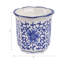 Bougie parfumée moderne en céramique Plumeria pour décor de salon - Décoration pour table basse, chambre à coucher ou bibliothèque - 4 po, bleu et blanc-1884817107