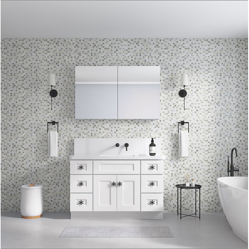 Armoire à pharmacie avec miroir pour salle de bain, miroir de salle de bain mural avec rangement, tablettes réglables, cadre en aluminium
