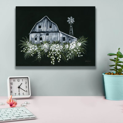 «Adorned Barn Sketch» par Yvette St. Amant, art mural sur toile, 54 po x 40 po