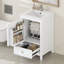Meuble-lavabo de 20 po avec lavabo, armoire de salle de bain avec porte à fermeture douce, support de rangement et tiroir, blanc-279123888