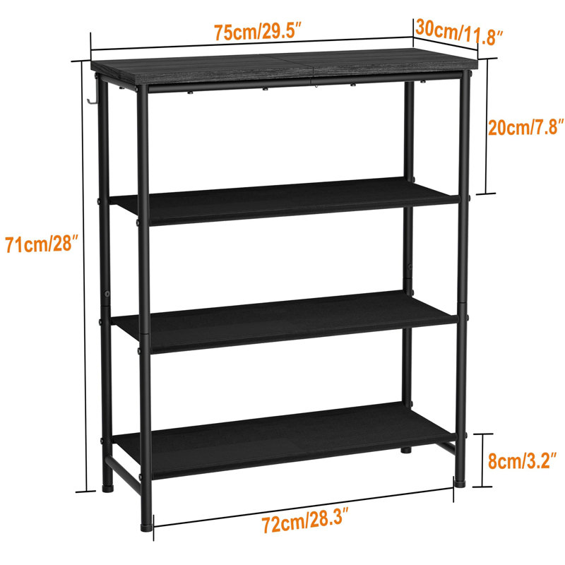 16 Pair Shoe Rack, Black