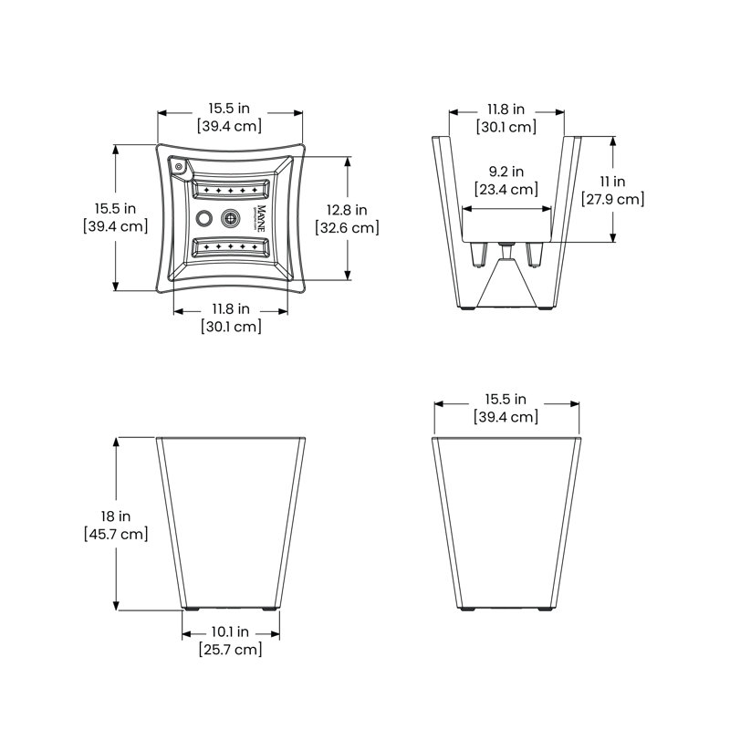 Spero Pot Planter, White